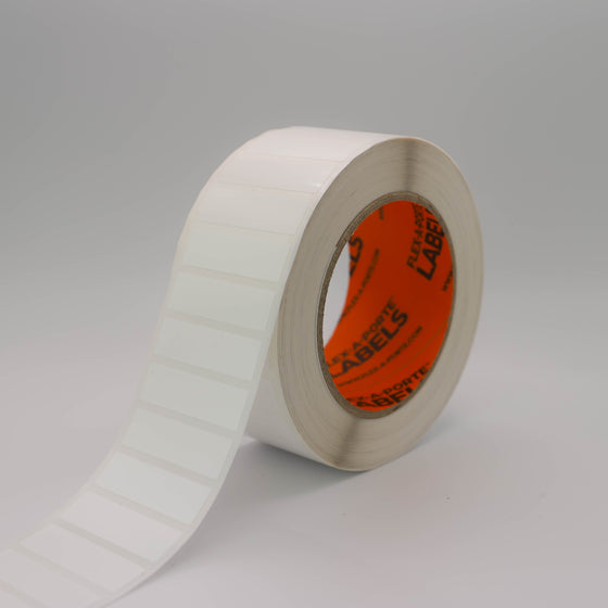 Flex-A-Freeze: 13mm(h) x 45mm(w) White Polymer Labels