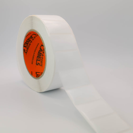 Flex-A-Freeze: 25mm(h) x 38mm(w) White Polymer Labels