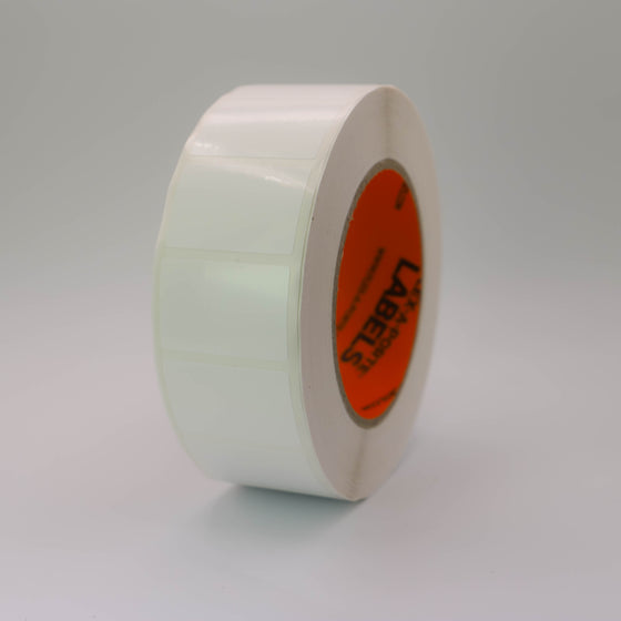 Flex-A-Freeze: 25mm(h) x 38mm(w) White Polymer Labels