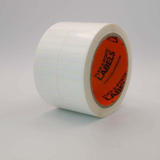 Flex-A-Versal: 6mm(h) x 30mm(w) White Polyester Labels