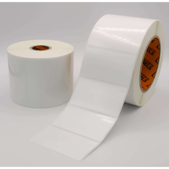 Flex-A-Versal: 38mm(h) x 70mm(w) White Polyester Labels