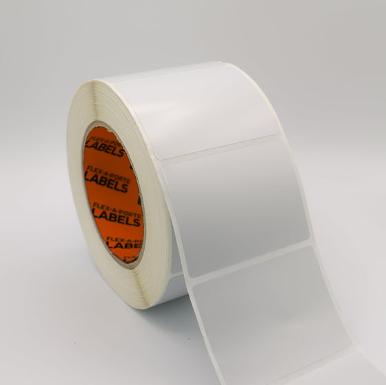 Flex-A-Versal: 53mm(h) x 71mm(w) Silver Polyester Labels