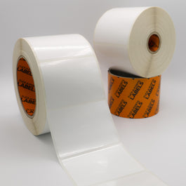 53mm 71mm White Polyester Value Solvent Acrylic Adhesive Flex Porte 53x71 FLEX 016 industrial labels value solvent acrylic adhesive white polyester