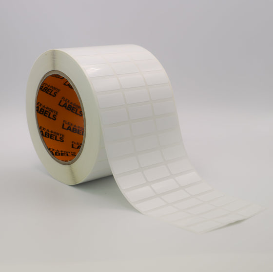Flex-A-Freeze: 13mm(h) x 25mm(w) White Polymer Labels