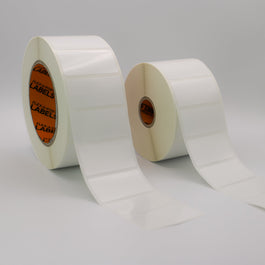 25mm 51mm White Polyester Value Solvent Acrylic Adhesive Flex Porte 25x51 FLEX 017 industrial labels value solvent acrylic adhesive white polyester