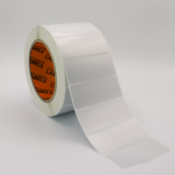 Flex-A-Versal: 25mm(h) x 64mm(w) Silver Polyester Labels