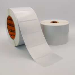 35mm 64mm Silver Polyester Universal Solvent Acrylic Adhesive - 1,500 Per Roll Flex Porte 35x64 FLEX 020 industrial labels silver polyester universal solvent acrylic Adhesive - 1,500 Per Roll