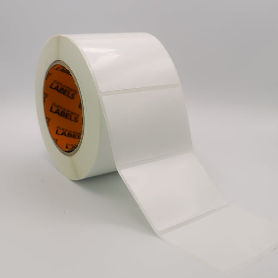 Flex-A-Versal: 51mm(h) x 76mm(w) White Polyester Labels
