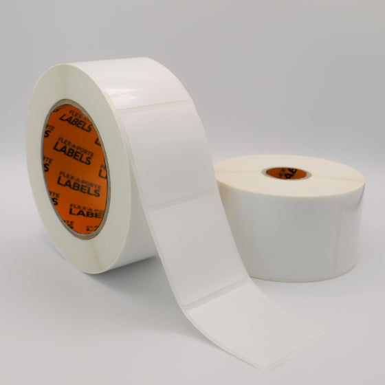 Flex-A-Versal: 48mm(h) x 48mm(w) White Polyester Labels