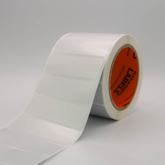 Flex-A-Versal: 25mm(h) x 76mm(w) Silver Polyester Labels